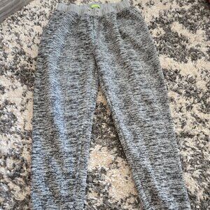 MikK Athletica Heather Grey Marled Jogger Sweatpants with Pink & Navy Side Strip